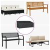 vidaXL Garden Bench Cover Black 220 x 100 x 89 cm 420D Oxford Fbric