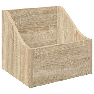 vidaXL LP Record Box Sonoma Oak 37 x 33 x 32 cm Engineered Wood