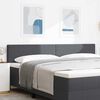 vidaXL Headboard with Headboard Dark Grey 200 cm Faux Leather