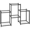 vidaXL Flower Stand 83x25x60 cm Black Iron