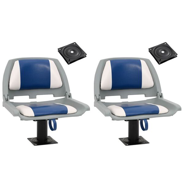 vidaXL Boat Seats 2 pcs with Pedestal 360&deg; Rotatable