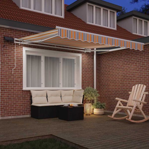 vidaXL Retractable Awning Multicolour 300 x 250 cm Fabric and Steel