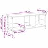 vidaXL Bookshelf Grey Sonoma 102 x 32 x 40.5 cm Engineered Wood