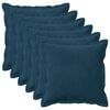 vidaXL Cushion Cover 6 pcs HOUTEN Blue 35 x 35 cm Velvet