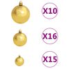 vidaXL Artificial Pre-lit Christmas Tree with Ball Set Blue 210 cm PVC