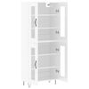 vidaXL Highboard High Gloss White 69.5x34x180 cm Engineered Wood