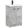 vidaXL Bathroom Furniture Set Concrete Grey 56 x 37.5 x 81 cm