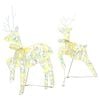 vidaXL LED Reindeers with 40 LEDs 2 pcs Warm White PET