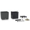LECHUZA Planter CUBE Cottage 50 ALL-IN-ONE Granite
