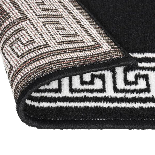 vidaXL Runner Rug BCF Black with Motif 60x300 cm