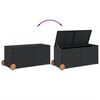 vidaXL Garden Storage Box with Wheels Black 283L Poly Rattan