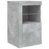 vidaXL Sideboard with LED Lights Concrete Grey 163x37x67 cm