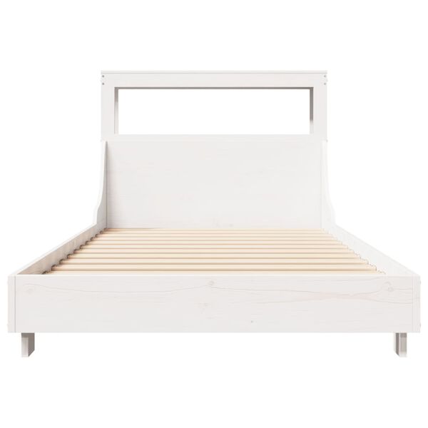 vidaXL Bed Frame without Mattress White 90x200 cm Solid Wood Pine