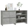 vidaXL 2 Piece Sideboard Concrete Grey Engineered Wood