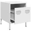 vidaXL Bedside Cabinet White 35x39x43.5 cm Steel