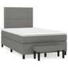 vidaXL Box Spring Bed with Mattress Dark Grey 120x200 cm Fabric
