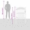 vidaXL Fence Gate with Spikes Grey 150 x 100 cm Powder-coated steel