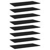 vidaXL Bookshelf Boards 8 pcs Black 80x30x1.5 cm Engineered Wood
