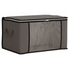 vidaXL Storage Box with Transparent Side Window Grey 43 x 34 x 23 cm