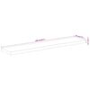 vidaXL Wall Shelf 100x20x2.5 cm Rectangular Solid Wood Acacia Live Edge