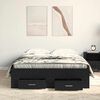 vidaXL Bed Frame with Drawers Black oak 120 x 190 cm Engineered wood