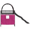 vidaXL Kids'Loft Bed Frame with Curtains, Arch, Slide Black and Pink