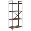 vidaXL Bookshelf Smoked Oak 56 x 34 x 133.5 cm Engineered Wood