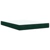 vidaXL Box Spring Bed with Mattress Dark Green 140x200 cm Velvet