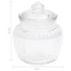 vidaXL Storage Jars 4 pcs 500 ml Glass