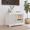 vidaXL TV Cabinet White 70x36.5x52 cm Solid Wood Pine