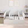 vidaXL Storage Bed Frame White 140 x 190 cm Engineered Wood
