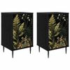 vidaXL Bedside Cabinet RHENEN 2 pcs Black Oak 36 x 33 x 61 cm