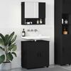 vidaXL Bathroom Furniture Set 2 pcs Black Engineered wood & Metal