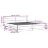 vidaXL Bed Frame with Headboard without Mattress White 200x200 cm