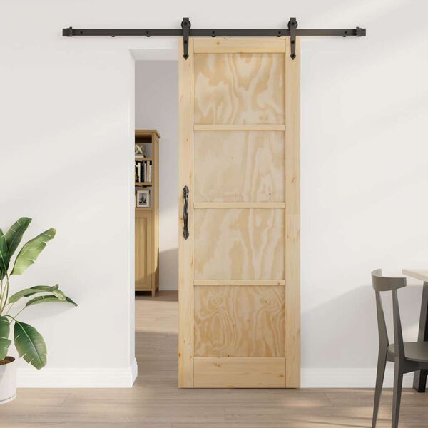 vidaXL Sliding Door ORKDAL Brown 73.5 x 211 cm Solid Pine Wood