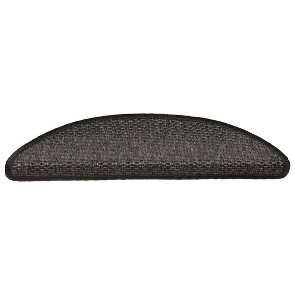 vidaXL Stair Mats Self-adhesive Sisal-Look 30 pcs 56x17x3 cm Anthracite