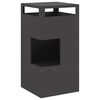 vidaXL Fire Pit Black 50 x 50 x 100 cm Weathering Steel