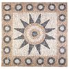 vidaXL Mosaic Tiles Flower Pattern Multicolour 120 x 120 cm Marble