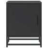 vidaXL Bedside Cabinet Black 40x31x50 cm Engineered Wood and Metal