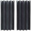 vidaXL Blackout Curtains 2 pcs Dark Grey 140 x 175 cm Velvet