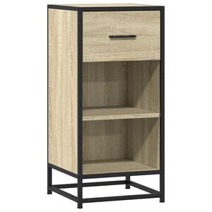 vidaXL Sideboard Sonoma Oak 35.5x35x76 cm Engineered Wood and Metal