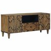 vidaXL TV Cabinet with Door Brown 105 x 33.5 x 46 cm Solid Mango Wood