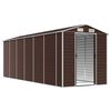 vidaXL Garden Shed Brown 191x555x198 cm Galvanised Steel