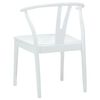 vidaXL Dining Chair 2 pcs White and White Solid Rubber Wood