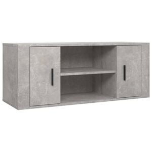 vidaXL TV Cabinet Concrete Grey 100x35x40 cm Engineered Wood