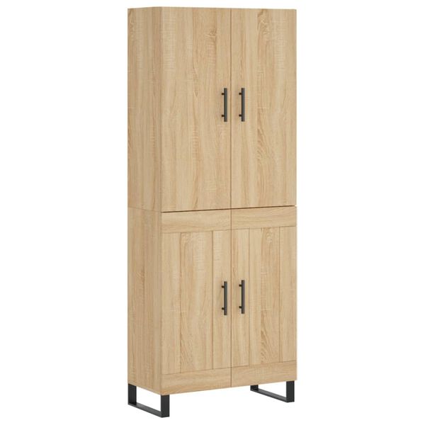 vidaXL Highboard Sonoma Oak 69.5x34x180 cm Engineered Wood