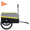 vidaXL 2-in-1 XXL Pet Bike Trailer & Trolley Yellow Grey and Black