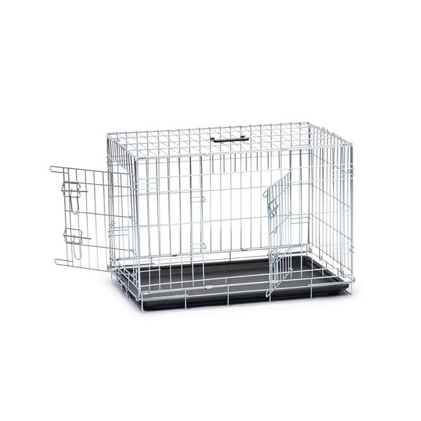 Karlie Dog Crate with 2 Doors 77x47x54 cm Silver
