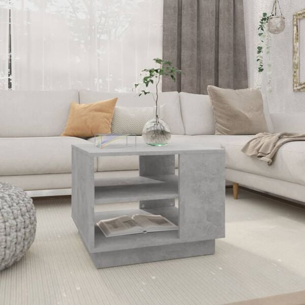 vidaXL Coffee Table Concrete Grey 55x55x43 cm Engineered Wood