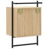 vidaXL Bedside Cabinet Wall-mounted Sonoma Oak 40x30x61 cm Engineered Wood